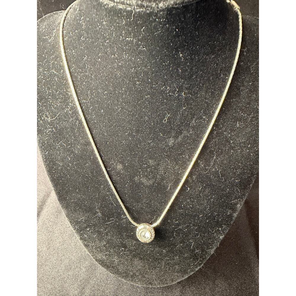 Brighton Fortino reversable medallion with intricate metalwork sterling plated